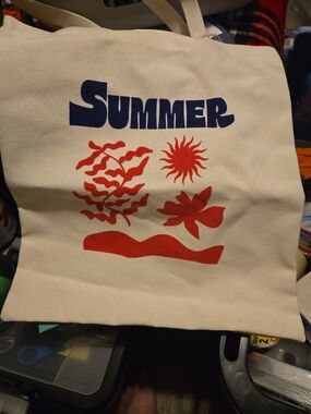 Universal Thread Kids Swim Tote - Cream, Navy, Red